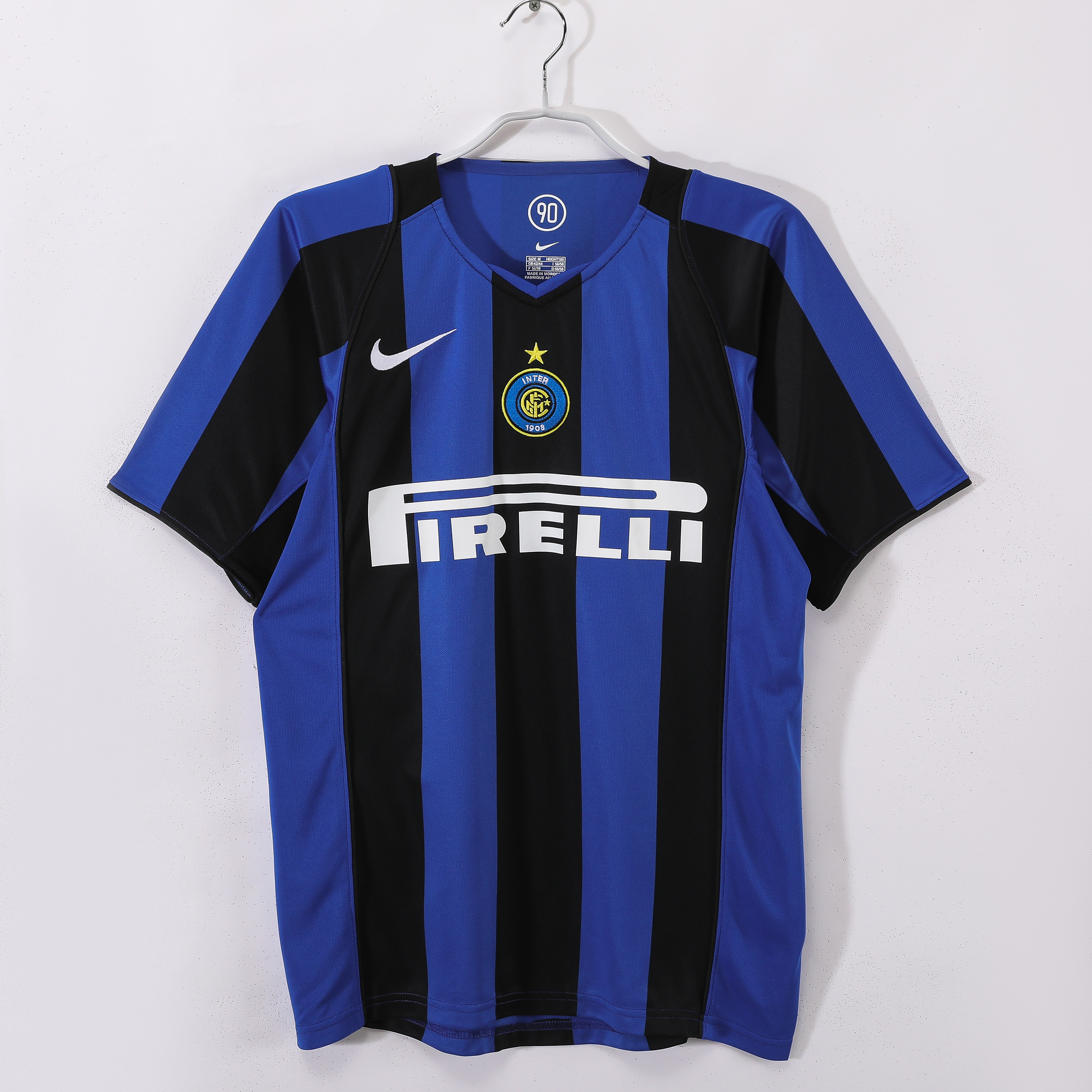 Camiseta de fútbol Inter Milan 2004/05 LOCAL MANGA CORTA VERSION FAN
